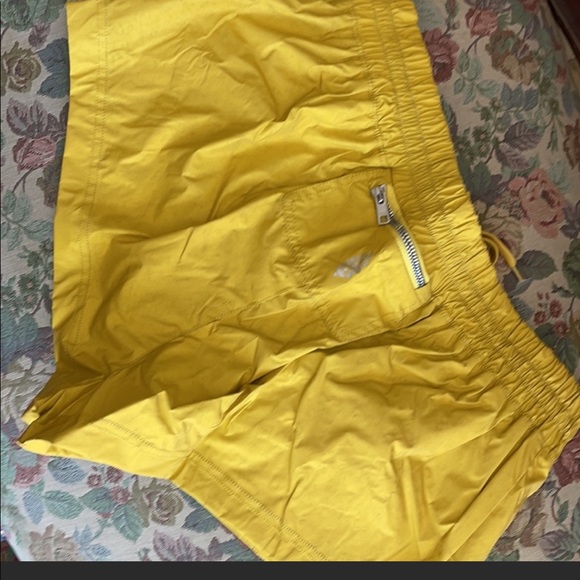 Free People*NWT Yellow Reflective Athletic Shorts - Picture 5 of 6